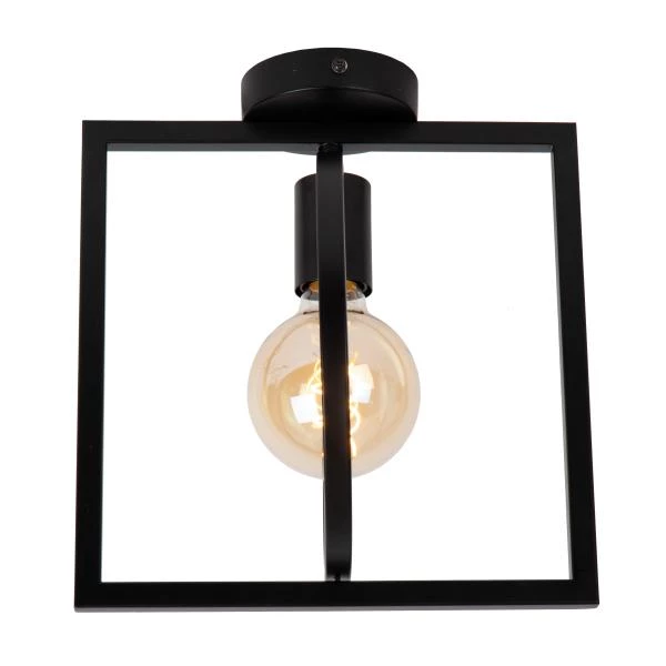 Lucide SUUS - Flush ceiling light - 1xE27 - Black - detail 2